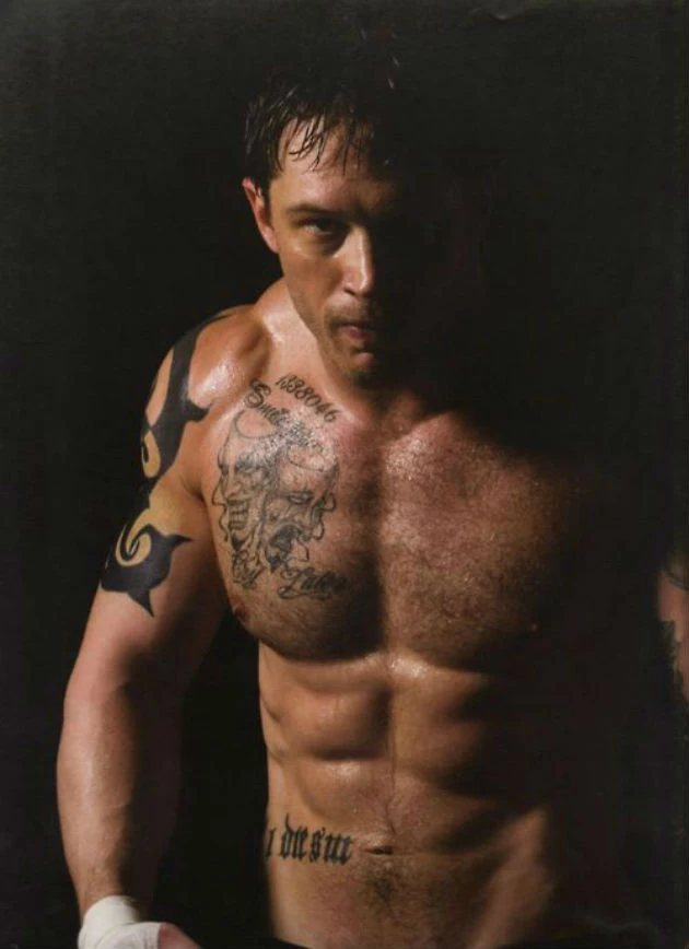 Tom Hardy shirtless with tattoos Tom Hardy shirtless with tattoos