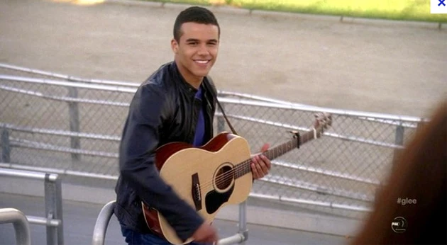 Jacob Artist with a guitar on Glee Jacob Artist with a guitar on Glee