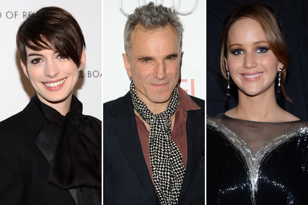 2013-Oscar-Noms Anne Hathaway Daniel Day-Lewis Jennifer Lawrence