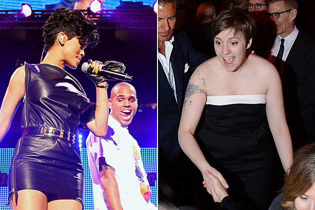 Rihanna Chris Brown Lena Dunham Rihanna Chris Brown Lena Dunham