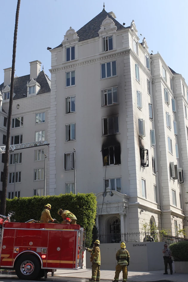 Exterior views of Ashley Greene's West Hollywood condo that went up in flames early Friday in Los Angeles Exterior views of Ashley Greene's West Hollywood condo that went up in flames early Friday in Los Angeles