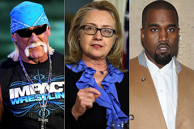 Hulk Hogan Hilary Clinton Kanye West Hulk Hogan Hilary Clinton Kanye West