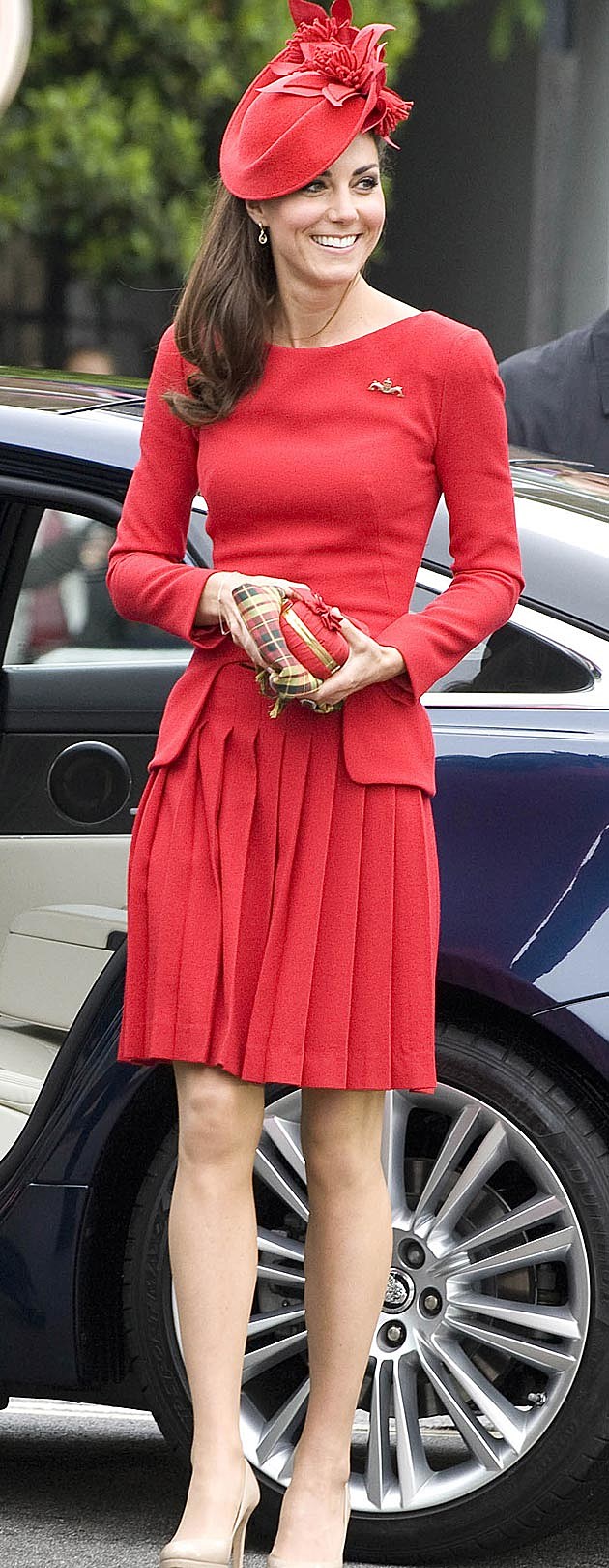 Kate Middleton Red McQueen Wool Crepe Kate Middleton Red McQueen Wool Crepe