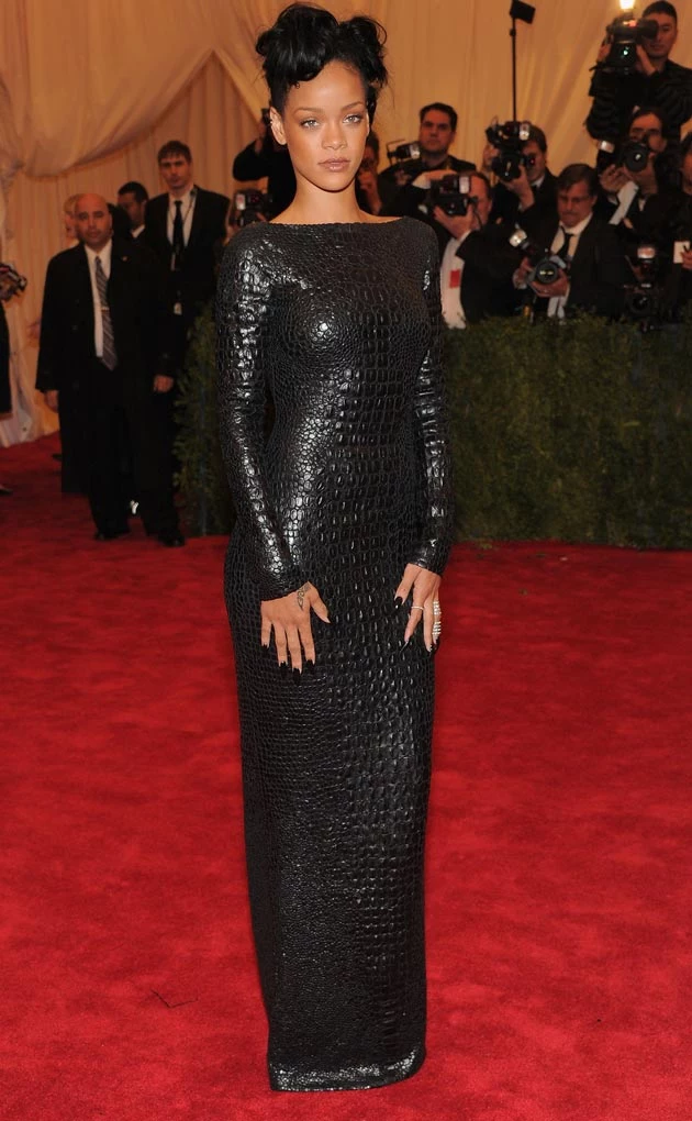 Rihanna 2012 Metal Gala Tom Ford Croc Black Rihanna 2012 Metal Gala Tom Ford Croc Black