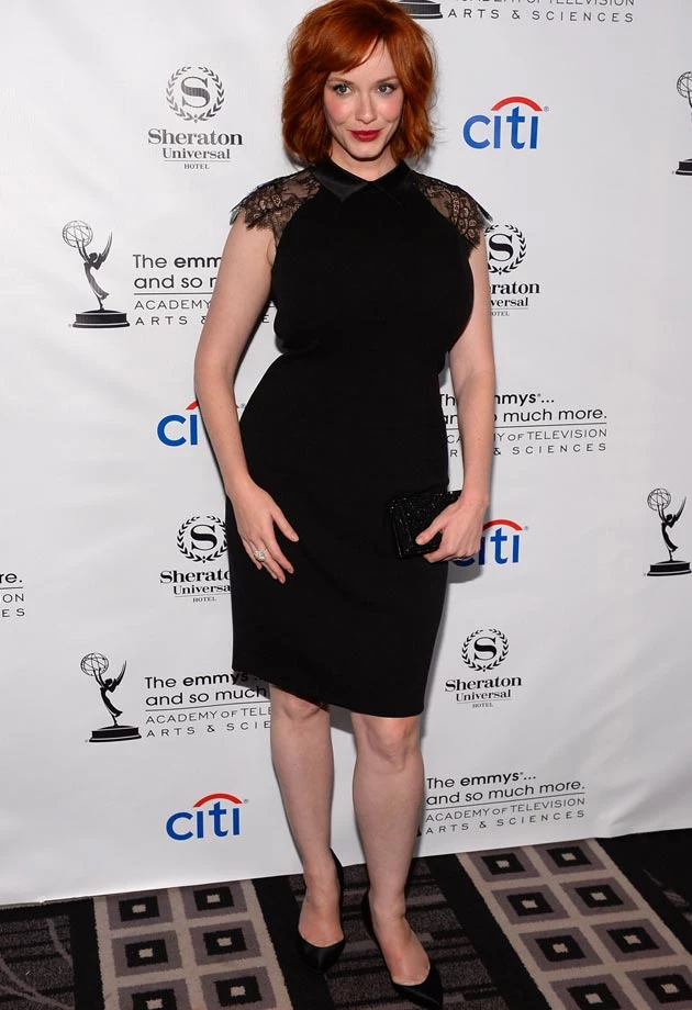Christina Hendircks Badgley Mischka LBD Christina Hendircks Badgley Mischka LBD