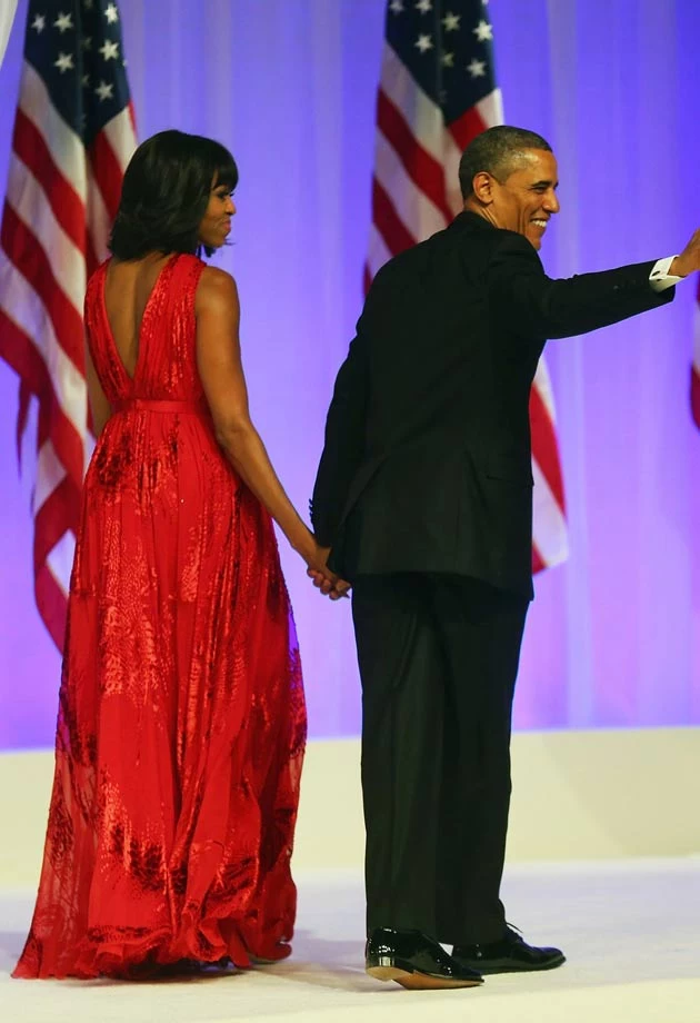 Michelle Obama Stuns in a Red Jason Wu Gown at the 2013 Inaugural Ball ...